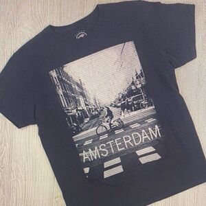 Ocean Current Amsterdam City Scape
Dark Gary T-Shirt Graphic Print Sz LG